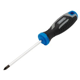 Draper Phillips Soft Grip Screwdriver, PH1 x 100mm - 13360 - Magnetic Tip, CRV Blade