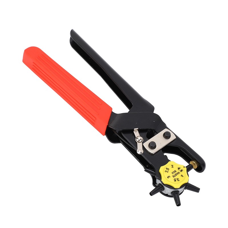 Leather Belt Hole Puncher Heavy Duty Plated Steel 6 Holes