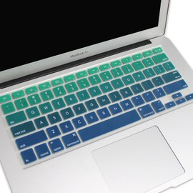 Batianda New Ombre Color Keyboard Cover Protector Silicone Skin for Old Version MacBook Air 13" MacBook Pro 13" 15" 17" (with or w/Out Retina Display) - Gradient Green