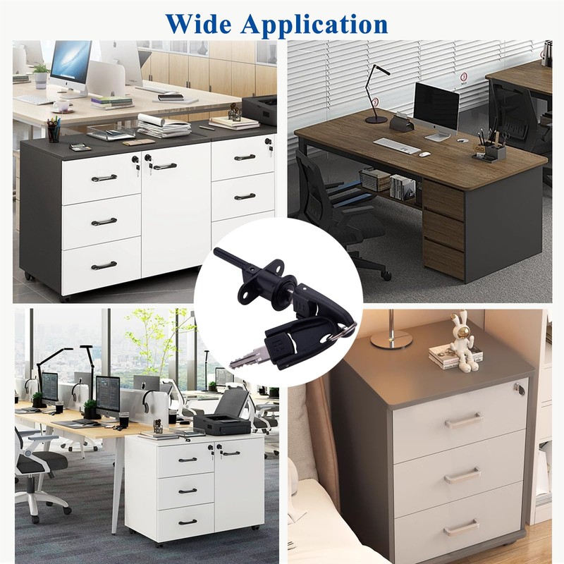 XIEHE 288 Drawer Locks with Keys, Zinc Alloy Office Furniture
