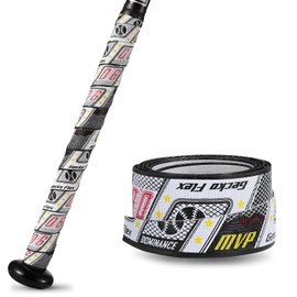 1.1mm Bat Grip Tape, Greek Key Double-Stamping Textured, Baseball & Softball Bat Tape for All-Weather Performance, Non-Slip, Precut for Easy Install
