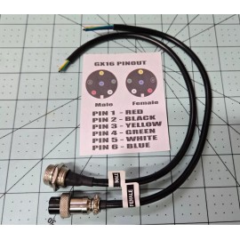 GX16 6 Pin Cable Connector Kit for CNC PCB Prototype Automation Automotive