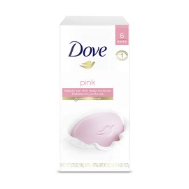 Dove Beauty Bar Gentle Cleanser For Softer and Smoother Skin Pink More Moisturizing Than Ordinary Bar Soap 3.75 oz 6 Bars