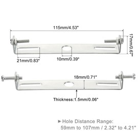 TOP-VIGOR 2Sets Light Fixture Ceiling Bracket, 115x18x17mm Ceiling Light Plate Kit, Pendant Light Lighting Fixture Mounting Bracket Hardware for Chandelier Lighting Home Office