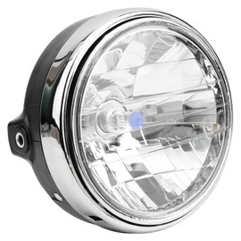 AHL Motorcycle Headlight, Universal Headlight, Black Metal Kit, Compatible with Suzuki GSX1400 / SV650 / SV1000 Bandit GSF650 / GSF 1200 / GSF 1250