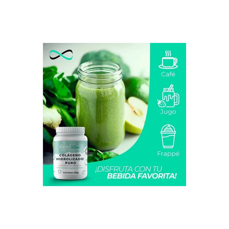 Facial Time 2 Colageno Hid Puro Ácido Hialurónico 450gr