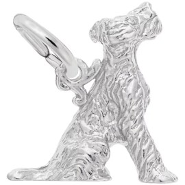 Rembrandt Sterling Silver Sitting Terrier Dog Charm by Rembrandt