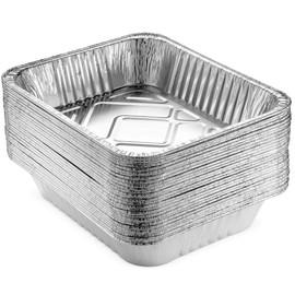 NYHI 30 Pcs Aluminum Pans 9x13 Disposable Baking Tin Foil Pan with Lids for Cooking Baking Takeout Containers for Leftovers Heavy Duty Foil Pans Freezer Container Catering Supplies
