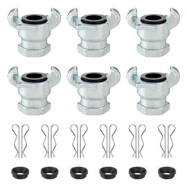 Venussar 6PCS 3/4'' NPT Iron Air Hose Fitting, Universal Coupling Chicago Fitting 3/4'' for Female End