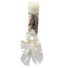 Lito White Jesus Baptism Candle Set Kit for Christenings with