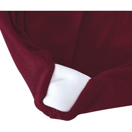 Obstal 6 Pack Stretch Spandex Table Covers for 8 Foot Tables - 8 FT Universal Rectangular Fitted Tablecloth Protector for Wedding, Banquet, Party, Wine Red, 96 Length x 30 Width x 30 Height Inches