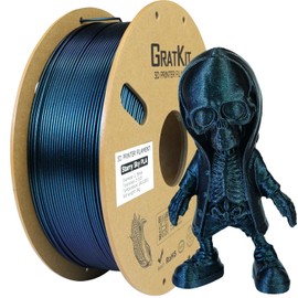 GratKit Starry Sky PLA, Glitter PLA Filament, 1.75mm Galaxy 3D Printer Filament, +/-0.03, 1KG/Roll, Glitter Magic Blue