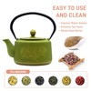 Cast Iron Teapot with Sunflower Pattern,SECHUDO Tea Kettle Coated with