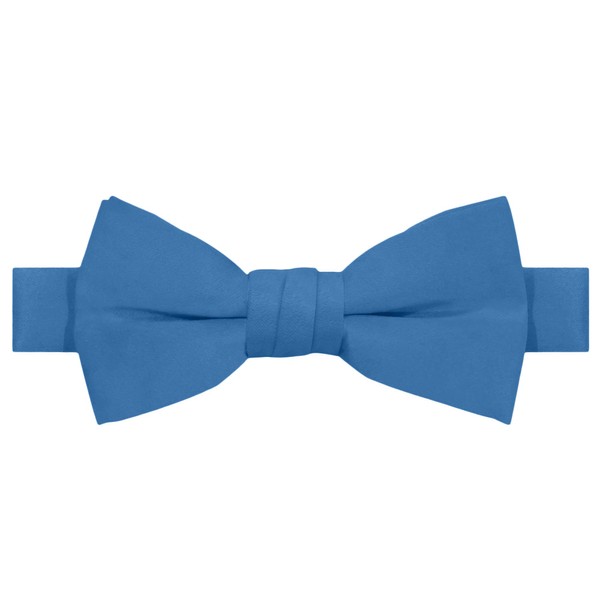 Jacob Alexander Boy's Kids Pretied Banded Adjustable Solid Color Bowtie