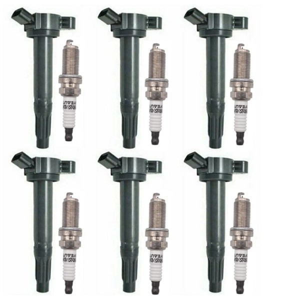 Unbranded 6PCS Ignition Coil + 6PCS Spark Plug For 2008-2016