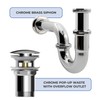 VANCOCO 1 ¼ Inch Sink Drain Fitting with Overflow (Chrome),