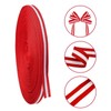 Red and White Stripe Fabric Ribbon Polyester Grosgrain Striped Decorative