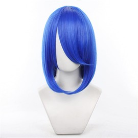 Eileen Cosplay Medium Blue Wig, Fluffy Hair, 15.7 Inches, Universal Cosplay Wig, For Men and Women, Heat Resistant, Event Wig, Includes Net