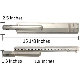 HONSIN 4 Set Heavy Duty Cast Stainless Steel Grill Burners for Bull, Premium Outdoor BBQ Gas Grill Burner Replacements for Bull, Cal Flame, Blaze, Aussie, Bakers & Chefs, Thermos Turbo CharBroil