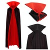 papapanda Vampire Cloak Stand Collar Cape Black Red 130cm for
