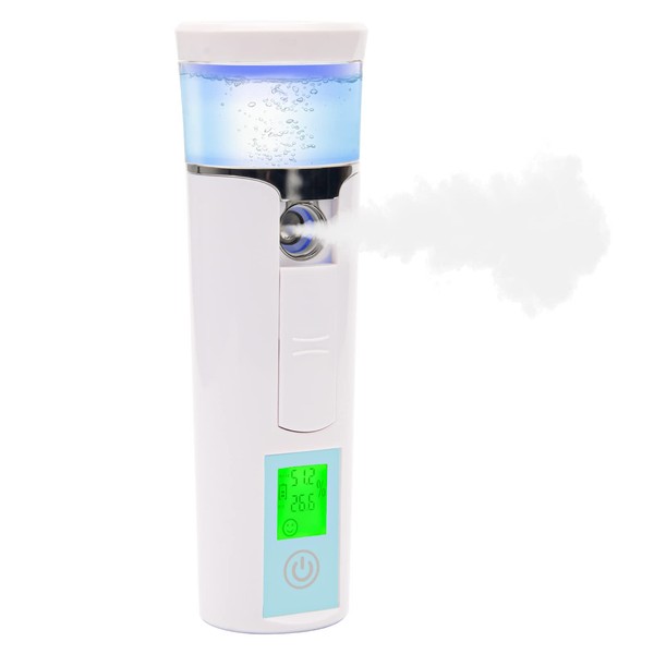 Nano Facial Mister, Mini Facial Steamer, Handy Moisturizing Mist Sprayer, Atomization Eyelash Extensions Skin Care Steamer, USB Rechargeable (Water Supplementer) (50ml)