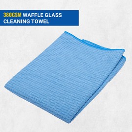 Eastwood Concours Large Waffle Weave Microfiber Towels for Cars | 380 GSM Large 15.5" x 15.5" | Premium Microfiber Cleaning Cloth for Cars & Trucks | Super Soft Waffle Towel | 1 Pack | Light Blue