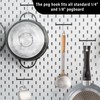AccEncyc Black Peg Locks Plastic Pegboard Hook Locks Pegboard Display