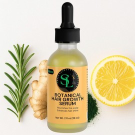 Botanical Hair Growth Serum made in the USA, 2 fl oz for Women & Men- Nourishes The Scalp & Enhances Hair shine, Pack of 1
