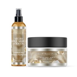 Vegan Body Butter & Body Oil Duo: Choose one or get them both!:_Sweet Vanilla Body Butter & Body Oil