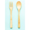 Mini Bamboo Cutlery Set- Fork & Spoon, Set of 4