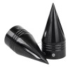 Unbranded Spike Black Front Axle Cap Nut Covers For Harley