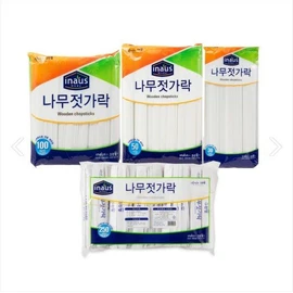 Clean Lab Disposable Wooden Chopsticks 30 50 100 250 Pieces 20cm Length High-quality Baekyang Wooden Chopsticks, 100 Pieces / 크린랩 일회용 나무젓가락 30 50 100 250개입 길이 20cm 고급 백양나무 젓가락, 100개입