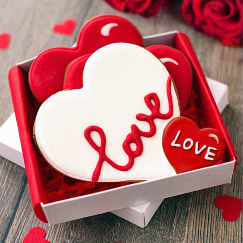 Heart Cookie Cutter Set, 8 Pieces Valentines Day Heart Cookie