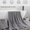 3 Piezas Tuallas Toallas Baño Completo Grande 70×140 Cm(Gris Oscuro+Gris
