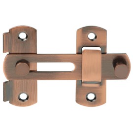 Alise 4 inch Flip Latch Gate Latches, Safety Door Latch for Barn Wood Fence Sliding French Doors,Heavy Duty Stainless Steel Gate Hardware Red Bronze,MS9001-R
