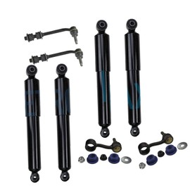 Detroit Axle - Front and Rear Shock Absorbers w/Sway Bar Links Replacement for 2004-2009 Dodge Durango, 2007-2009 Aspen - 8pc Set