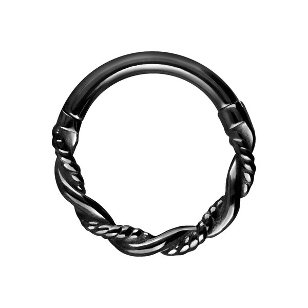 PIERCINGLINE Segment Ring Clicker Surgical Steel Double Twist, Piercing Ring