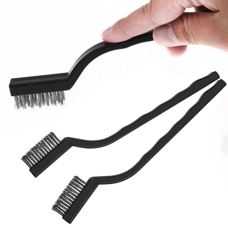 Fsfsdg 15 Pcs Mini Stainless Steel Wire Brush Set for
