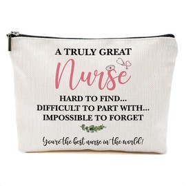DHKG Nurse Gifts for Women Makeup Bag, Nurse Accessories Cosmetic Bags Nursing Essentials Inspirational Gifts for Women Nurses Coworker Birthday Friendship Travel Toiletry Bag