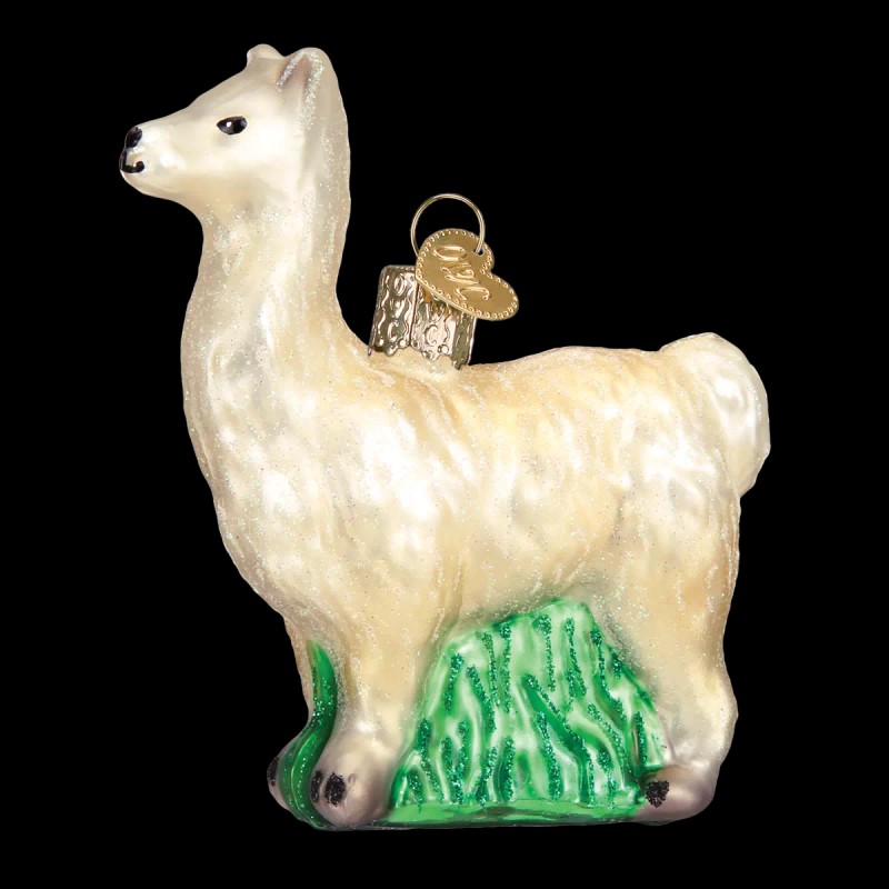 OLD WORLD CHRISTMAS LLAMA GLASS CHRISTMAS ORNAMENT 12284