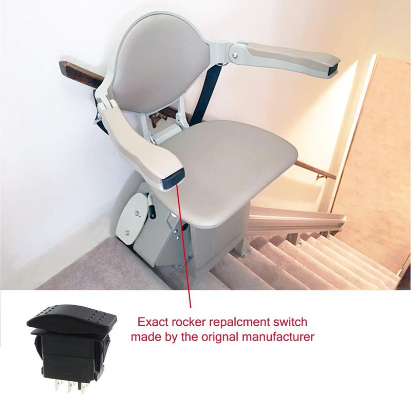 Rocker Switch for Bruno Stair Lift, Replacement Up/Down Switch for