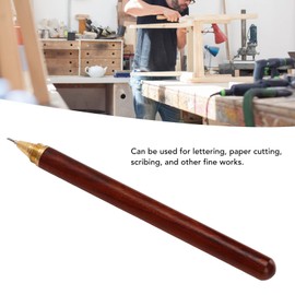 Yuecoom 5Pcs Marking Knife, Wood Brown Scribing Etching Scriber Engraving Pen Tool Set Kit Woodworking Double Bevel Carving Knife Engraved Pen for Woodworking Scribing