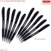 Click Retractable Ballpoint Pens, 0.7mm Fine Point, BLACK, Pack of