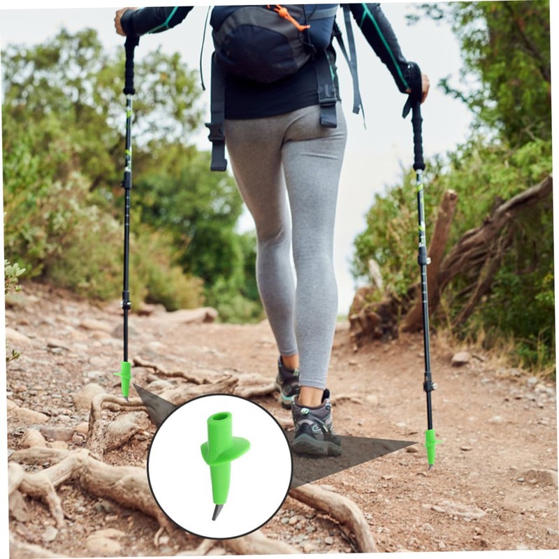 BESPORTBLE 2pcs Tungsten Steel Hiking Stick Tips for Enhanced Stability