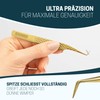 KLINGENHELD® NEU Profi Wimpern Pinzetten Set mit ComfortGrip-Spitzen & Anti-Rutsch