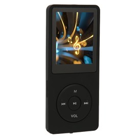 Gugxiom MP3 Player Mp4 Player, Built In 8GB Memory Capacity, 450mAh Portable Music Player with 1.8in Screen for TXT, MP3, WMA, OGG, WAV, APE, FLAC, AAC LC, ACELP Formats (Black)
