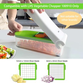 LHS Replacement Blade 2 Pieces for LHS Vegetable Chopper, French Fry Cutter 1/2" & 1/4" Blade, Compatible with LHS Vegetable Chopper 100910 Only
