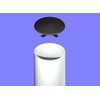 4" Round Light Pole Top Cap- Black Plastic