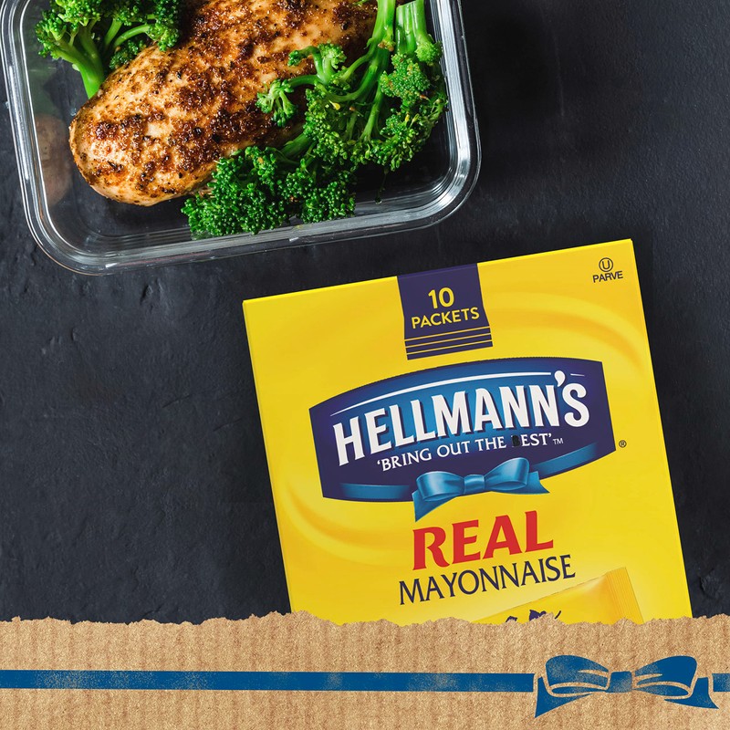 Hellmann's Real Mayonnaise To Go Packets 10 Ct, Pack of