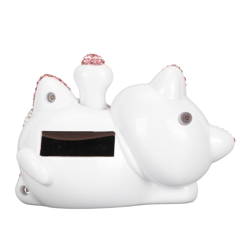 Lucky Cat Ornaments Solar Power Waving Arm Lucky Cat Statue